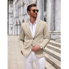 image:imageCOOFANDY Mens Sport Coats Casual Knit Blazer Two Button Suit Jacket03light Khaki