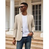 image:imageCOOFANDY Mens Sport Coats Casual Knit Blazer Two Button Suit Jacket03light Khaki
