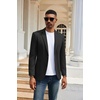 image:imageCOOFANDY Mens Sport Coats Casual Knit Blazer Two Button Suit JacketBlack