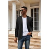 image:imageCOOFANDY Mens Sport Coats Casual Knit Blazer Two Button Suit JacketBlack