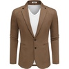 image:imageCOOFANDY Mens Sport Coats Casual Knit Blazer Two Button Suit JacketBrown