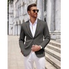 image:imageCOOFANDY Mens Sport Coats Casual Knit Blazer Two Button Suit JacketDark Grey
