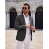 image:imageCOOFANDY Mens Sport Coats Casual Knit Blazer Two Button Suit JacketDark Grey