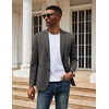 image:imageCOOFANDY Mens Sport Coats Casual Knit Blazer Two Button Suit JacketDark Grey