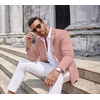 image:imageCOOFANDY Mens Sport Coats Casual Knit Blazer Two Button Suit JacketPink
