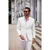 image:imageCOOFANDY Mens Sport Coats Casual Knit Blazer Two Button Suit JacketWhite