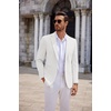 image:imageCOOFANDY Mens Sport Coats Casual Knit Blazer Two Button Suit JacketWhite