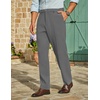 image:imageCOOFANDY Mens Stretch Dress Pants Slim fit Expandable Waist Suit PantsDark Grey