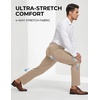 image:imageCOOFANDY Mens Stretch Dress Pants Slim fit Expandable Waist Suit PantsKhaki