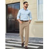 image:imageCOOFANDY Mens Stretch Dress Pants Slim fit Expandable Waist Suit PantsKhaki