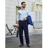 image:imageCOOFANDY Mens Stretch Dress Pants Slim fit Expandable Waist Suit PantsNavy Blue