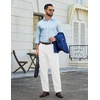 image:imageCOOFANDY Mens Stretch Dress Pants Slim fit Expandable Waist Suit PantsWhite