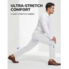 image:imageCOOFANDY Mens Stretch Dress Pants Slim fit Expandable Waist Suit PantsWhite
