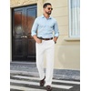 image:imageCOOFANDY Mens Stretch Dress Pants Slim fit Expandable Waist Suit PantsWhite
