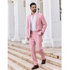 image:imageCOOFANDY Mens Suits 2 Piece Classic Fit Casual Suits Sets Wedding SuitsPink
