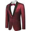 image:imageCOOFANDY Mens Tuxedo Jacket Slim Fit Shawl Lapel Blazer Suit JacketRed