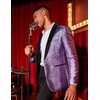 image:imageCOOFANDY Mens Tuxedo Jacket Slim Fit Shawl Lapel Blazer Suit JacketShiny Purple