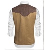 image:imageCOOFANDY Mens Western Vest Suede Cowboy Vest Casual Slim Fit WaistcoatCoffekhakiwith Pattern