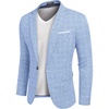 Plaid Blazer - Sky Blue