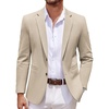 image:imageCOOFANDY Mens Sport Coats Casual Knit Blazer Two Button Suit Jacket03light Khaki