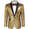 image:imageCOOFANDY Mens Tuxedo Jacket Slim Fit Shawl Lapel Blazer Suit JacketGolden Yellow