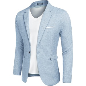 image:imageCOOFANDY Mens Blazer Casual Sport Coats Slim Fit Lightweight Sports JacketLight Blue