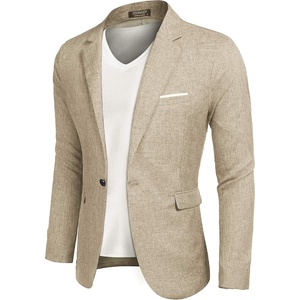 image:imageCOOFANDY Mens Blazer Casual Sport Coats Slim Fit Lightweight Sports JacketLight Khaki
