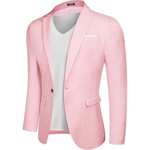 image:imageCOOFANDY Mens Blazer Casual Sport Coats Slim Fit Lightweight Sports JacketPink