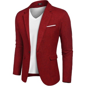 image:imageCOOFANDY Mens Blazer Casual Sport Coats Slim Fit Lightweight Sports JacketWine Red