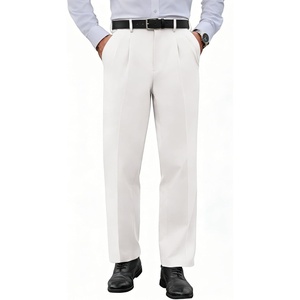 image:imageCOOFANDY Mens Classic Fit Dress Pants Expandable Waist Suit Pant Pleated Front SlacksWhite
