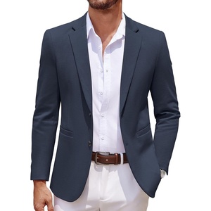 image:imageCOOFANDY Mens Sport Coats Casual Knit Blazer Two Button Suit Jacket02navy Blue