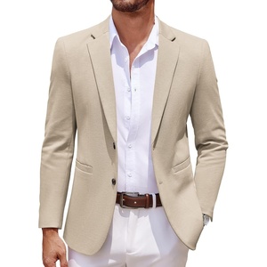 image:imageCOOFANDY Mens Sport Coats Casual Knit Blazer Two Button Suit Jacket03light Khaki