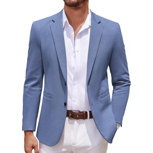 image:imageCOOFANDY Mens Sport Coats Casual Knit Blazer Two Button Suit JacketBlue