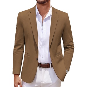 image:imageCOOFANDY Mens Sport Coats Casual Knit Blazer Two Button Suit JacketBrown