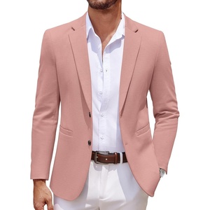 image:imageCOOFANDY Mens Sport Coats Casual Knit Blazer Two Button Suit JacketPink