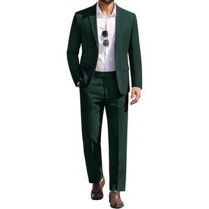image:imageCOOFANDY Mens Suits 2 Piece Classic Fit Casual Suits Sets Wedding SuitsGreen