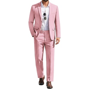 image:imageCOOFANDY Mens Suits 2 Piece Classic Fit Casual Suits Sets Wedding SuitsPink