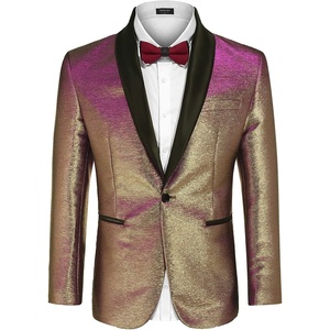 image:imageCOOFANDY Mens Tuxedo Jacket Slim Fit Shawl Lapel Blazer Suit JacketArose Golden