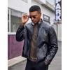 image:imageCOOFANDY Henley Shirts for Men Long Sleeve T Shirts Textured Casual Stretch Fashion Pullover Lightweight Fall TopsBrown