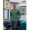 image:imageCOOFANDY Henley Shirts for Men Long Sleeve T Shirts Textured Casual Stretch Fashion Pullover Lightweight Fall TopsGreen