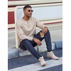 image:imageCOOFANDY Henley Shirts for Men Long Sleeve T Shirts Textured Casual Stretch Fashion Pullover Lightweight Fall TopsKhaki