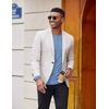 image:imageCOOFANDY Henley Shirts for Men Long Sleeve T Shirts Textured Casual Stretch Fashion Pullover Lightweight Fall TopsLight Blue