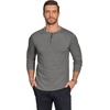 image:imageCOOFANDY Henley Shirts for Men Long Sleeve T Shirts Textured Casual Stretch Fashion Pullover Lightweight Fall TopsLight Grey