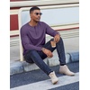 image:imageCOOFANDY Henley Shirts for Men Long Sleeve T Shirts Textured Casual Stretch Fashion Pullover Lightweight Fall TopsPurple