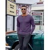 image:imageCOOFANDY Henley Shirts for Men Long Sleeve T Shirts Textured Casual Stretch Fashion Pullover Lightweight Fall TopsPurple