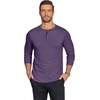 image:imageCOOFANDY Henley Shirts for Men Long Sleeve T Shirts Textured Casual Stretch Fashion Pullover Lightweight Fall TopsPurple