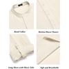 image:imageCOOFANDY Mens 2 Piece Cotton Linen Set Casual Beach Outfits Long SleeveBeige