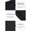 image:imageCOOFANDY Mens 2 Piece Cotton Linen Set Casual Beach Outfits Long SleeveBlack