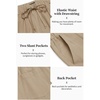 image:imageCOOFANDY Mens 2 Piece Cotton Linen Set Casual Beach Outfits Long SleevePalm Leaf