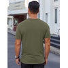 image:imageCOOFANDY Mens Cotton TShirt Short Sleeve Crew Neck Tee Shirts Casual Solid Basic TopsArmy Green